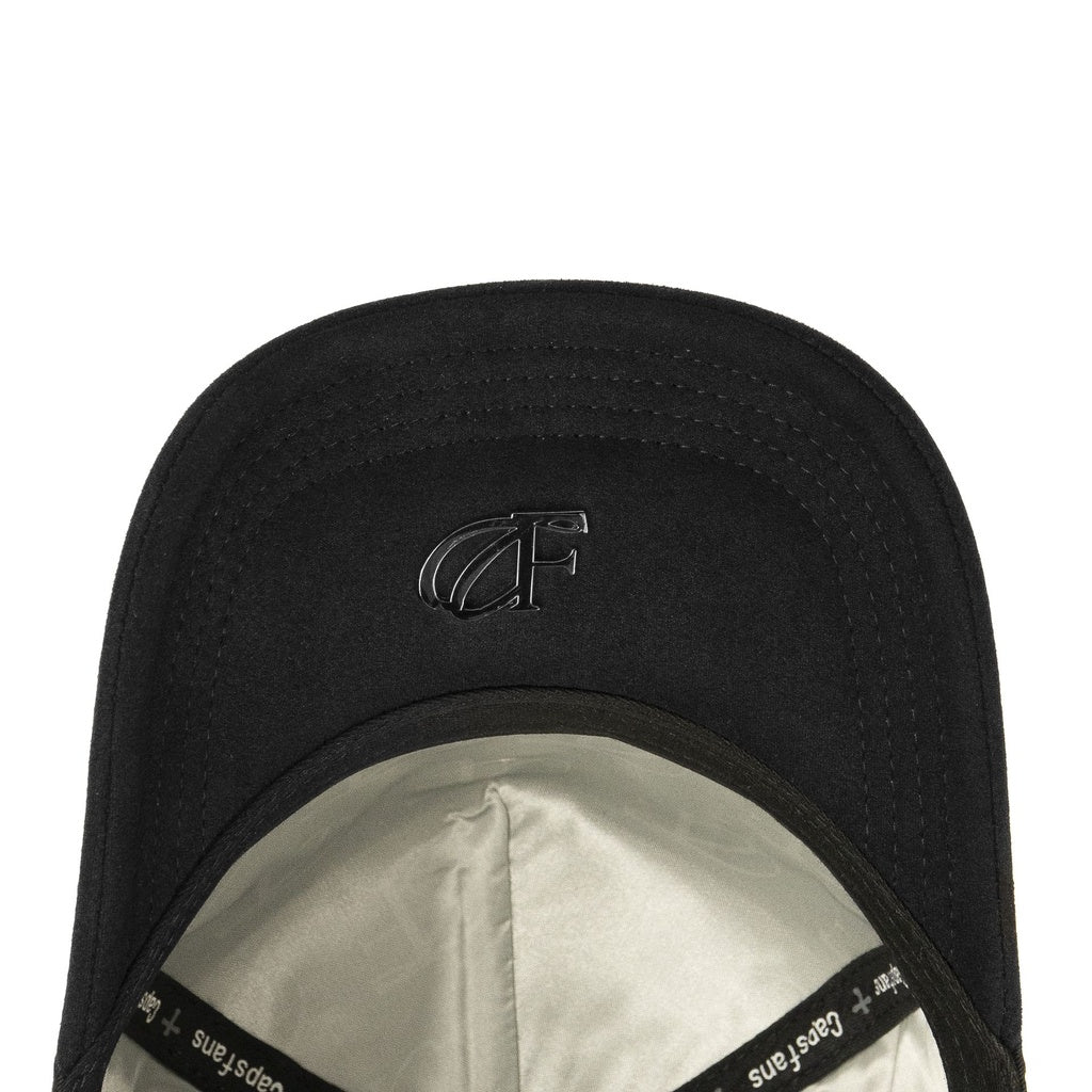 Caps Fans 3 Cruces Silver Black / Visor Suede Snapback