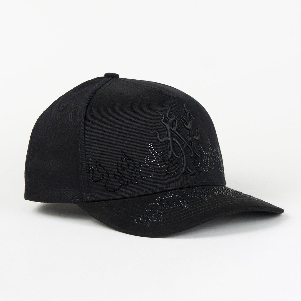 Don Hats Mets Flames All Black Snapback
