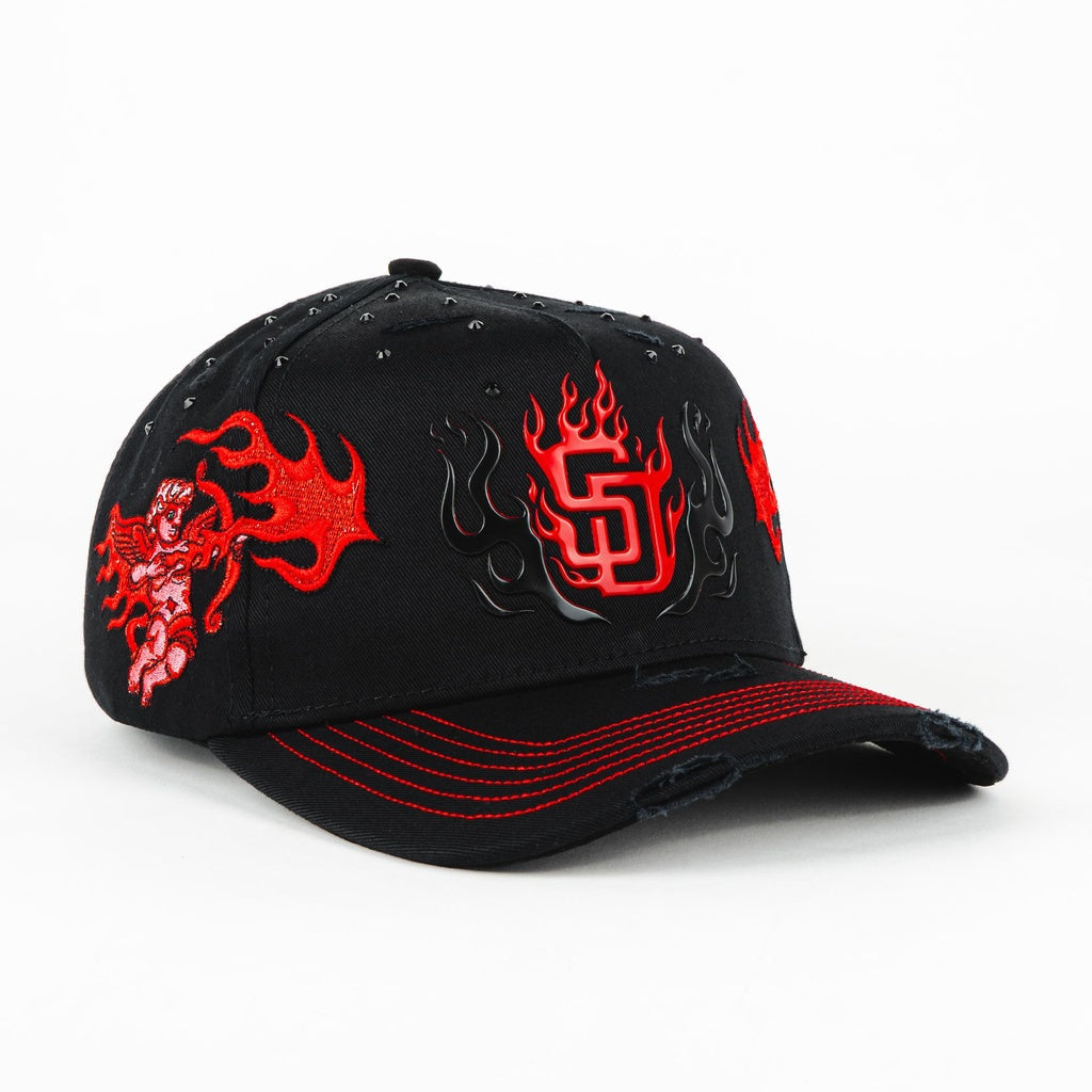 SD Flames Black Snapback